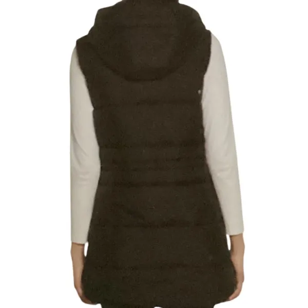Weatherproof Womens Black Hooded Quilted Longline Vest L - Image 2