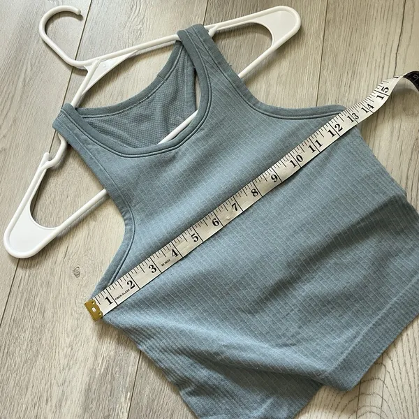 Lululemon Crop Tank Top ebb to street racerback womens Blue (size 4) workout gym - Image 3