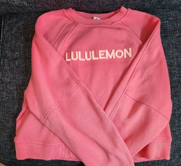 Lululemon Scuba Oversized Pullover Sakura Pink - Wordmark, M/L - ! - Image 3