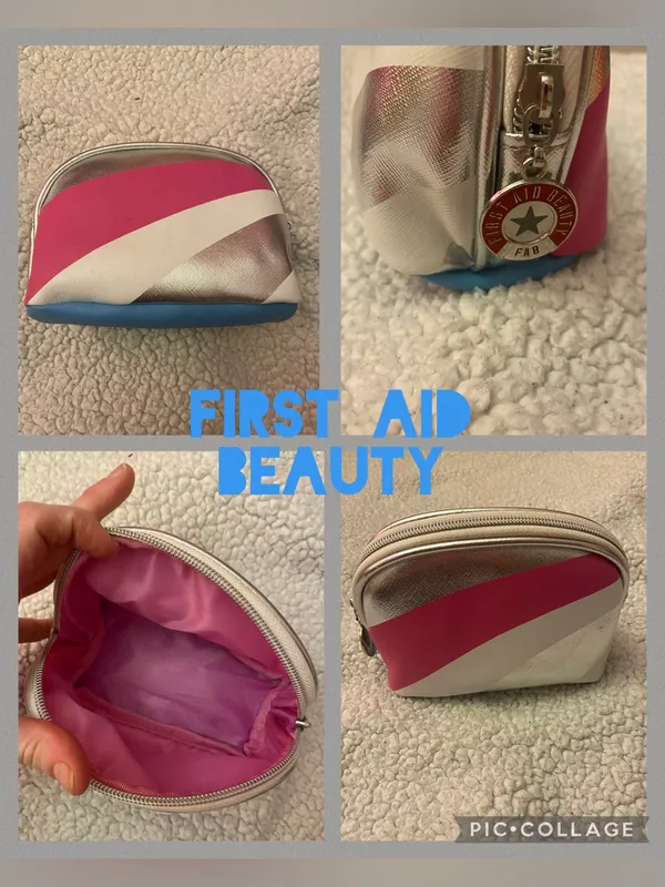 First Aid Beauty travel size cosmetics/skincare bag 6x5 inches - Image 2