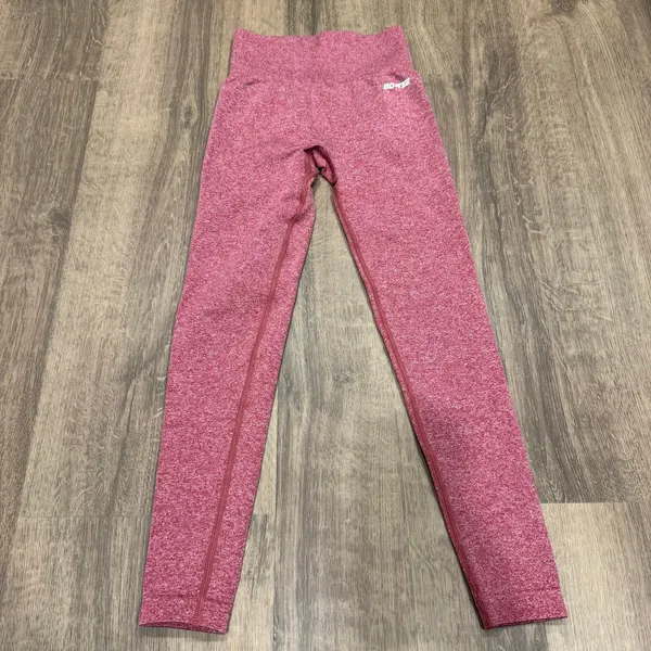Bo+Tee Womens Red 2PC Seamless Sports Bra Legging Yoga Pant Set XS/Small - Image 4