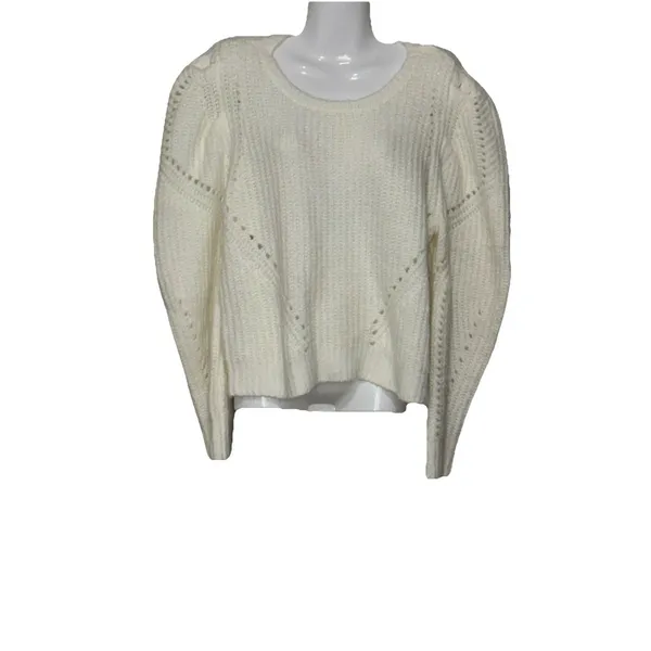Sugarlips Womens Sz M Chunky Knit Puff Sleeve Sweater EUC - Image 5