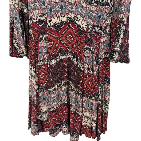Anthropologie‎ Holding Horses Boho Print Bell Sleeve Mini Dress Size XS Western - Image 8