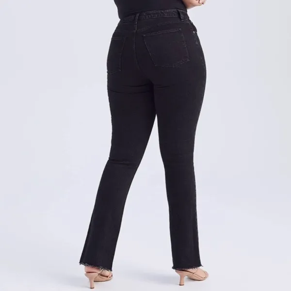 Abercrombie & Fitch Curve Love Skinny High Rise Seam Raw Split Hem Black 31‎ 12R - Image 3