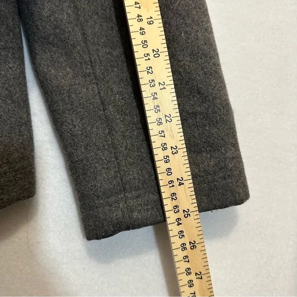 American Eagle Womens Pea Coat Wool Double Breasted Grey Size L - Image 7