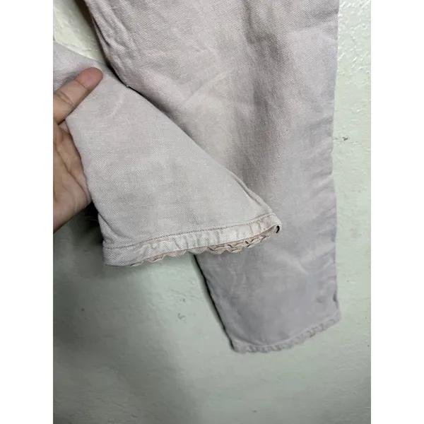 The Great. The Ric Rak Pant size 24 Blush Pink Cropped Utility Scalloped Trim - Image 11