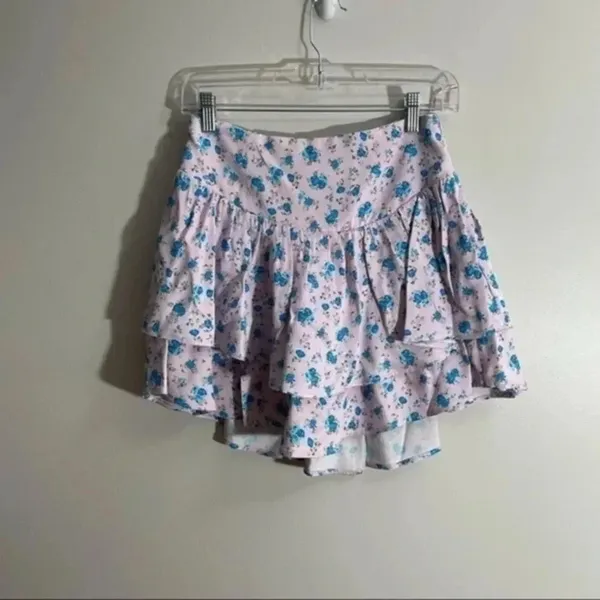 Zara FLORAL SATIN EFFECT MINI SKIRT 7385/043 Small - Image 3