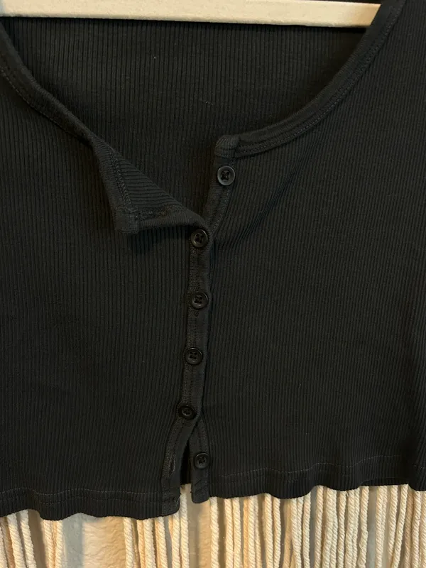 Cropped Short Sleeve Button Up - Image 2