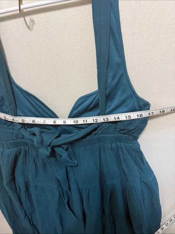 Listicle Teal-Green Midi Dress with Wide Straps - Image 6