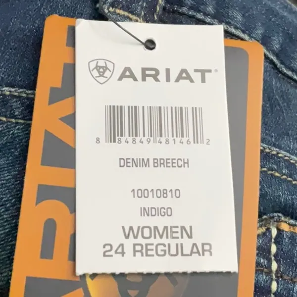 Ariat Denim Cropped Riding Breeches Indigo Jeans 24R NEW Activewear Sportswear - Image 12
