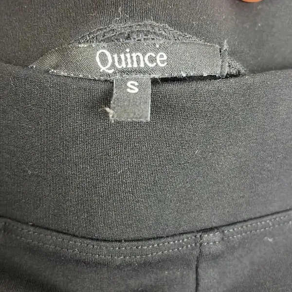 Quince women’s pull on black ponte cropped straight leg dress pant size S - Image 4