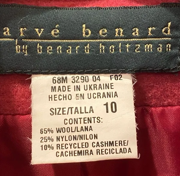 Vintage Harve Benard Dusty Pink Double Breasted Wool Cashmere Pea Coat 10 - Image 9