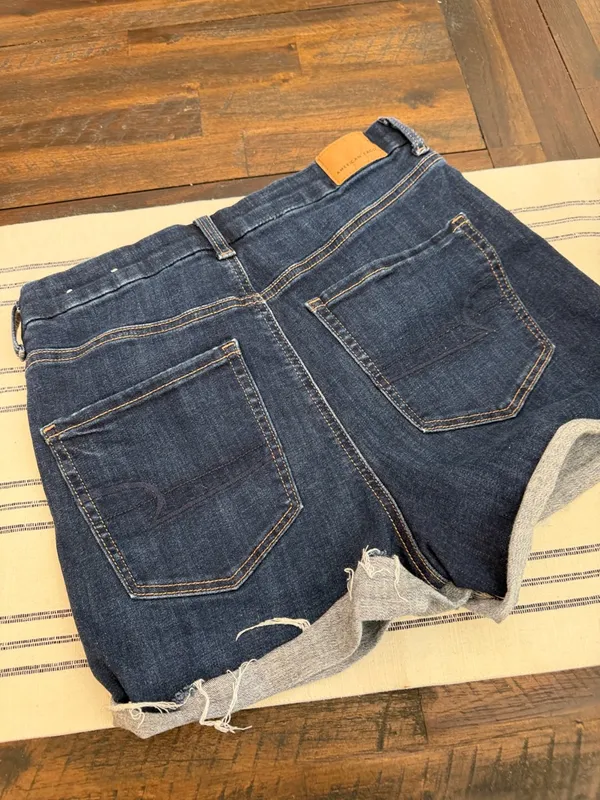 American Eagle Outfitters Indigo Washed Denim Cutoff Shorts - Image 6