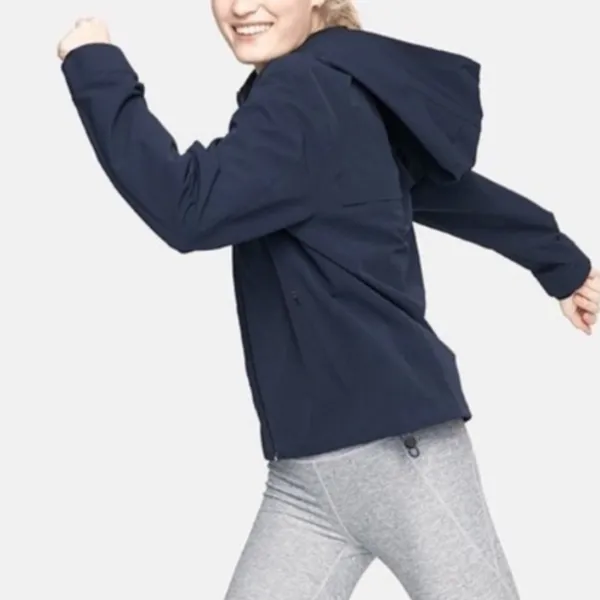OUTDOOR VOICES Stretch Crepe Running Jacket with Hood Small - Image 2
