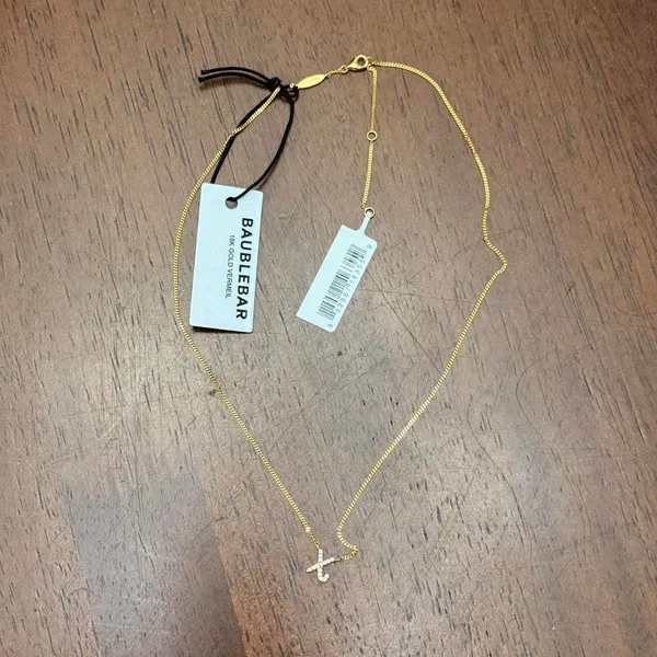 Baublebar Gold Necklace - X Initial - Image 2