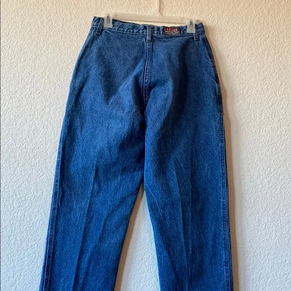 Vintage Ozark high waisted mom straight leg jean balloon leg sz 11/12 80s cabin - Image 5
