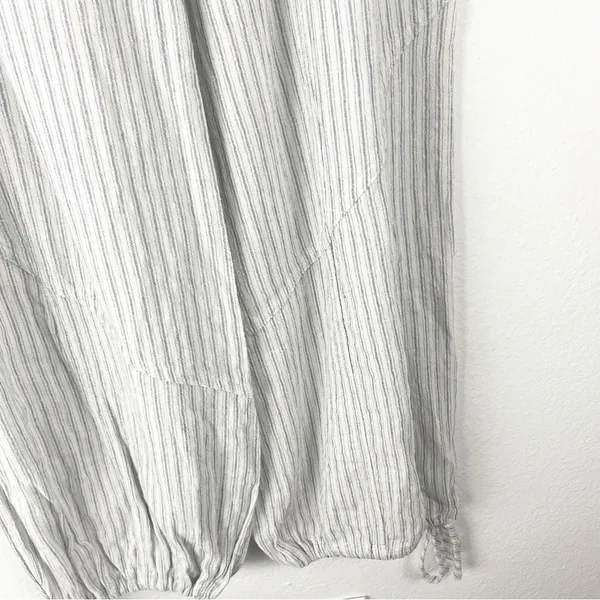 NEUTRAL GROUND Blue Striped High Rise Elastic Drawstring Waist Pants Small Boho - Image 11