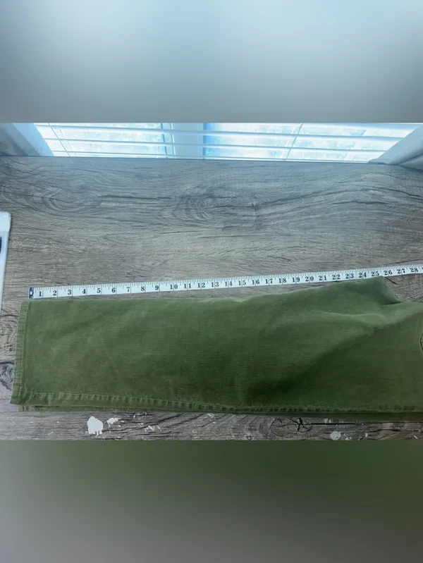 Madewell‎ classic straight Jean green corduroy Full length pants size 26 - Image 6