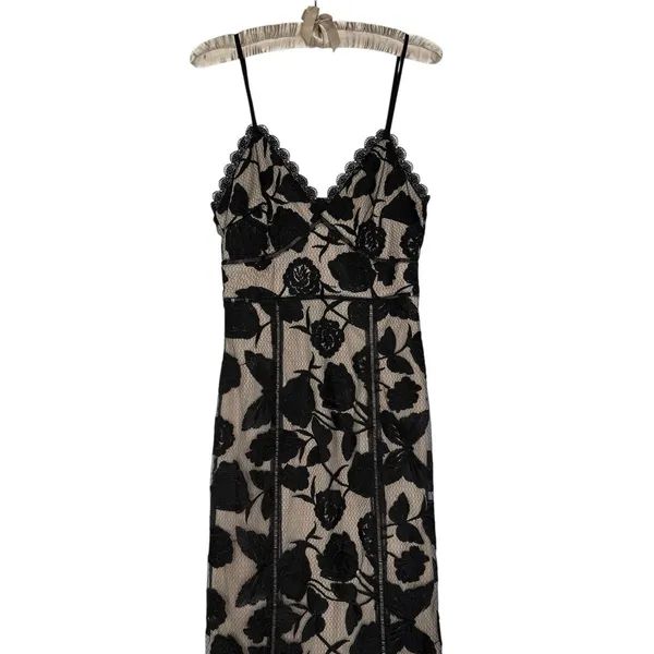Lulu's Alluring Dream S Black Lace Empire Waist Midi‎ Dress Whimsigoth Y2K - Image 4