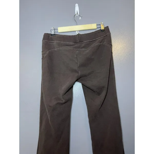 Nike Sweatpants Womens Medium Brown Fleece Straight Leg Lounge Embroidered Logo - Image 4