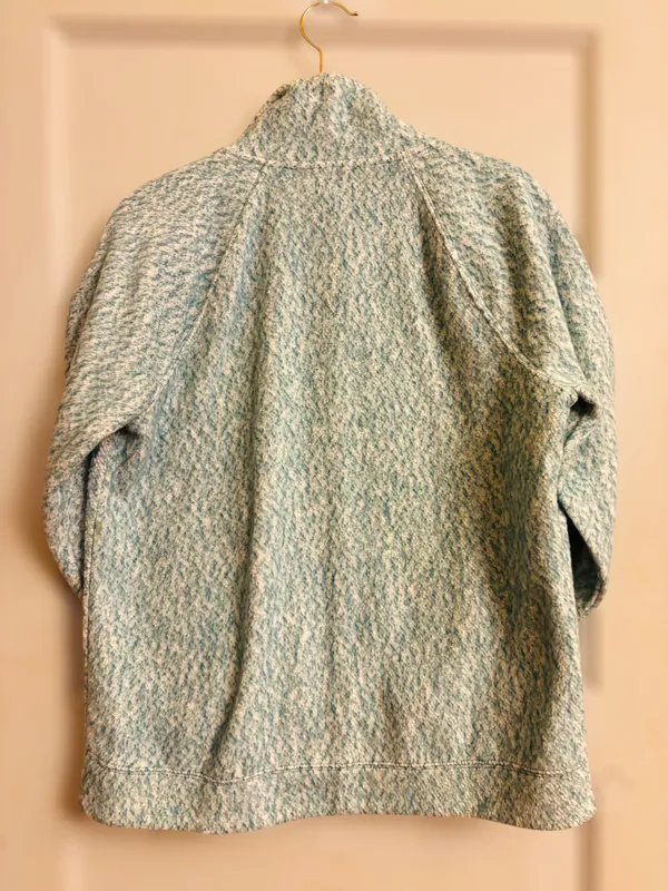 LL Bean Women’s Small Mottled Full Zip Fleece Cardigan Heathered Gorpcore Fitted - Image 2