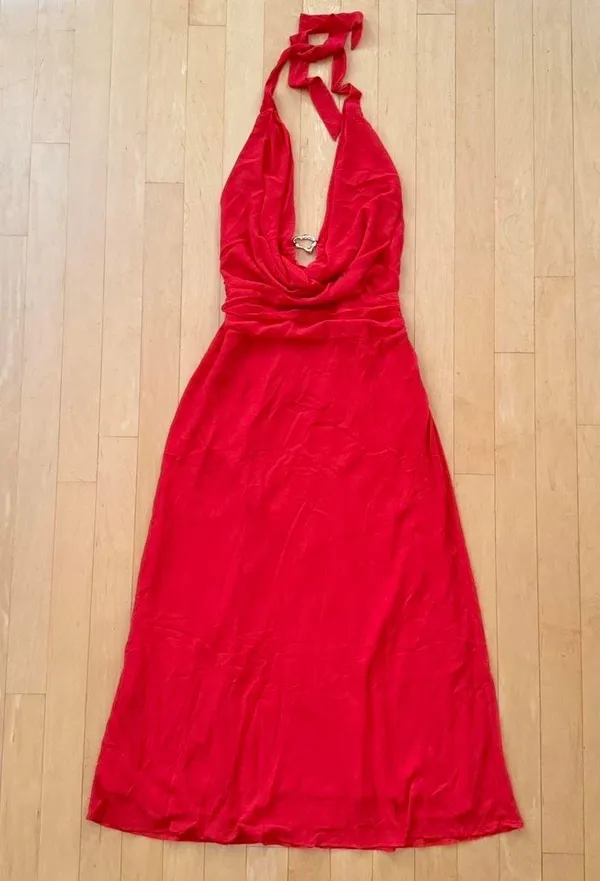 Princess Polly Alejandra cowl neck maxi dress with low back and gold detailing - Image 3