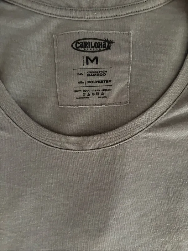 Cariloha Scoop Neck Short Sleeve Tee in Light Gray - Image 2