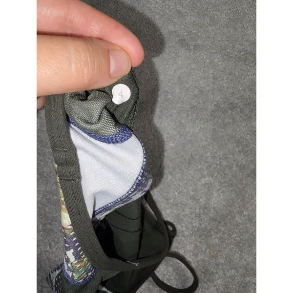 lululemon Flow Y Bra 4 black multi print - Image 3
