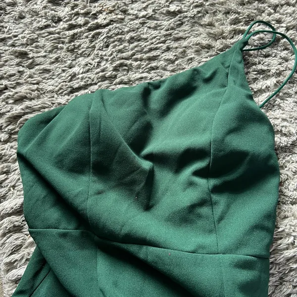 Hello Molly taking it back forest green one shoulder midi‎ dress - Image 6