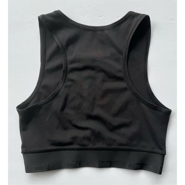 Puma‎ Women Size XS Soft Sports Crop Top In Black Sports Bra - Image 3