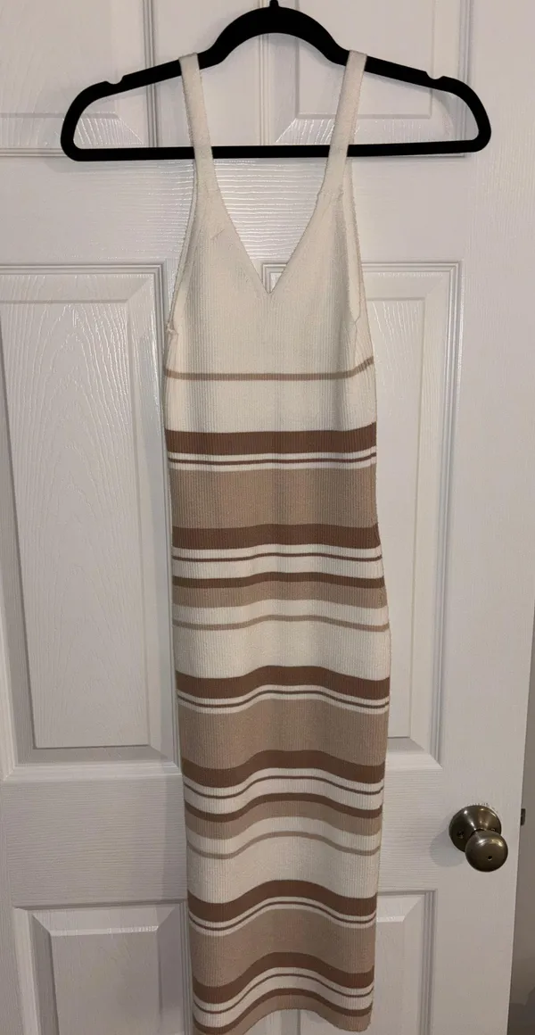 Willow & Wind Midi Sweater Dress Tan Size XS - Image 2