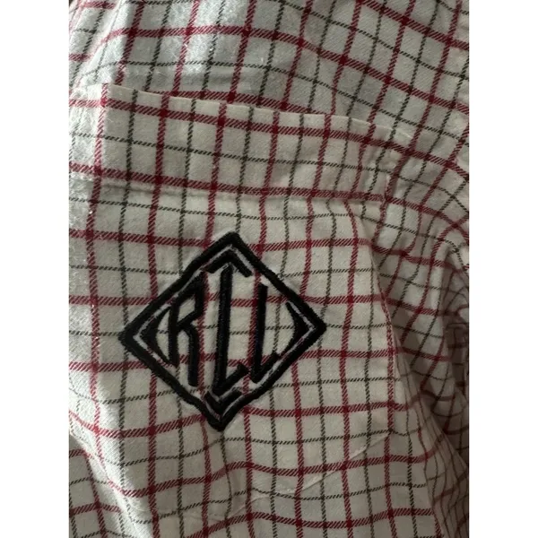 LRL Lauren‎ Ralph Lauren Pajama Top Women's Large Plaid Button Up Long Sleeve - Image 4