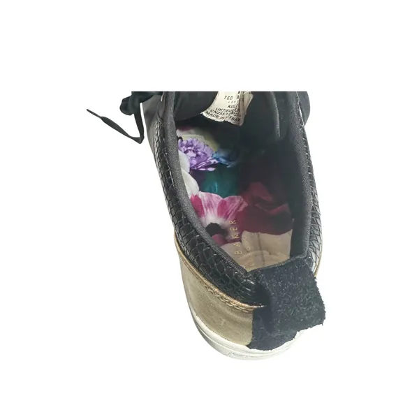 Ted Baker Kulei Black Leather Gold Heel Accent Women’s Sneakers Size 9 - Image 5