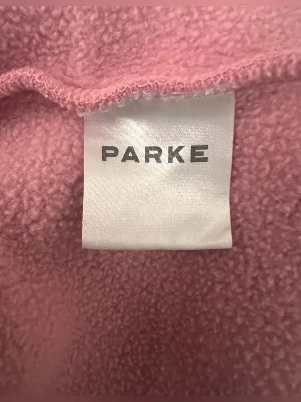 Parke Valentine’s Day Jean Heart Varsity Mock neck Sweatshirt Size S/M - Image 5