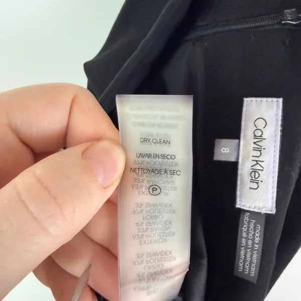 Calvin Klein Black Pencil‎ Skirt Size 8 Office Career Minimalist Capsule Classic - Image 8