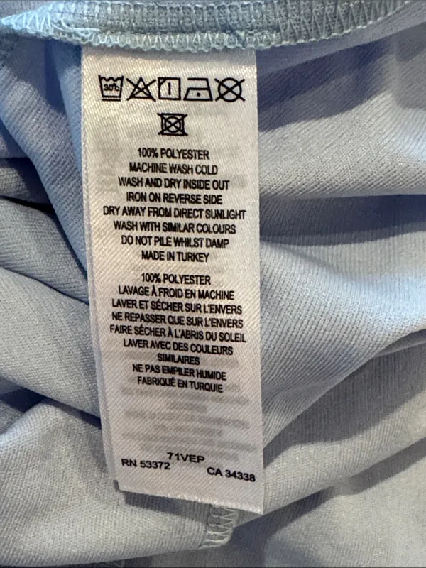 French Connection Pale Blue Sheer-Panel Maxi Skirt with Side Slit size M - Image 6