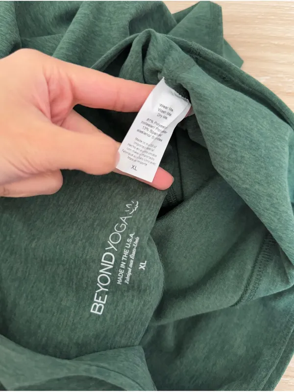 Beyond Yoga XL Spacedye Pockets High Waist Leggings Hunter Green Athletic Comfy - Image 4