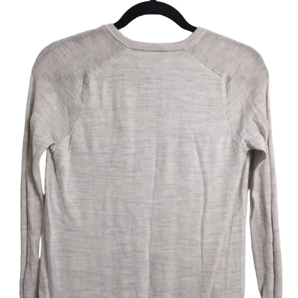 Allsaints Spitalfields Beige Asymmetrical Hem Merino Wool Sweater Dress 4 - Image 4