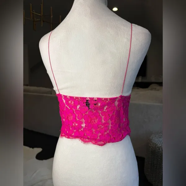 h:ours Pink Lace Tank Top - Image 4