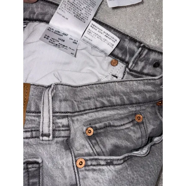 womens levis wedgie‎ jeans gray wash premium denim 28 - Image 5