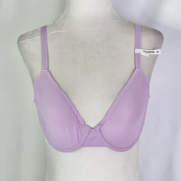 Aerie New SMOOTHEZ Microfiber Underwire Unlined Bra Lavender Lake Size 36C - Image 16