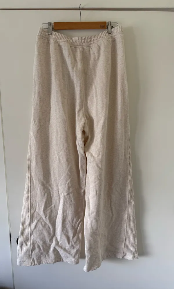 Aerie Cream Waffle Sweatpants - Image 3