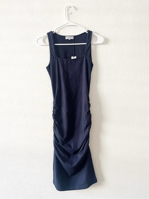 NWT Michael Stars Sonya‎ Navy Square Neck Midi Dress XS - Image 3