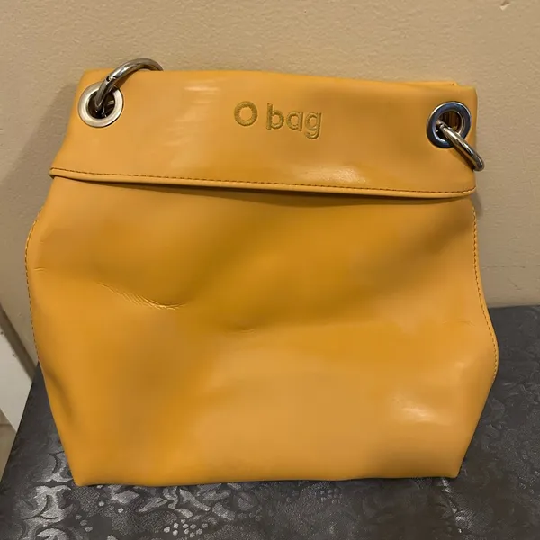 Yellow O Bag with Silver tone Hardware - Image 2