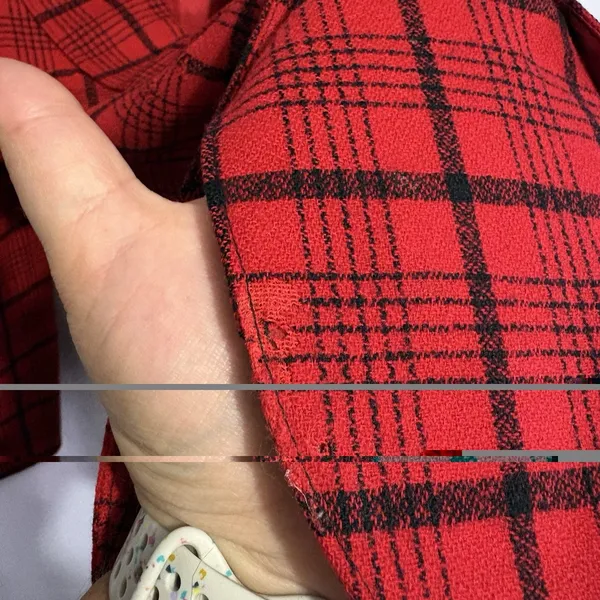 Vintage Pendleton Red Black Plaid Wool Blazer Women’s 14 Made USA Preppy Tartan - Image 7