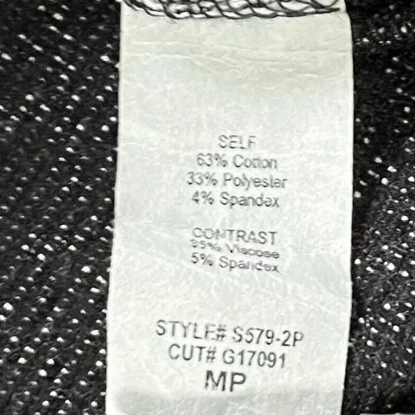 Gilli Kelsey Womens Sz M Petite Black cream Geometric Flared Mini Skirt Knit - Image 4