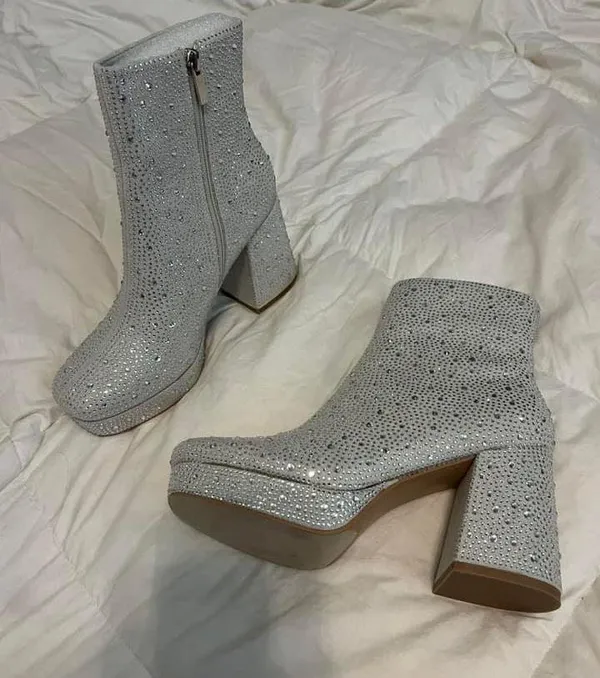 Vintage Havana Bayside Boots Silver Rhinestone - Image 3