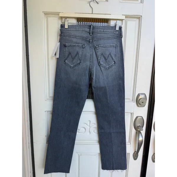 Mother Denim The Rascal Ankle Fray Jeans‎ Stitching In The Dark Grey Size 25 - Image 7