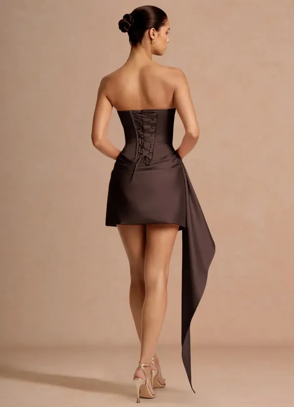 House Of CB Maude Truffle Mini Dress - Image 3
