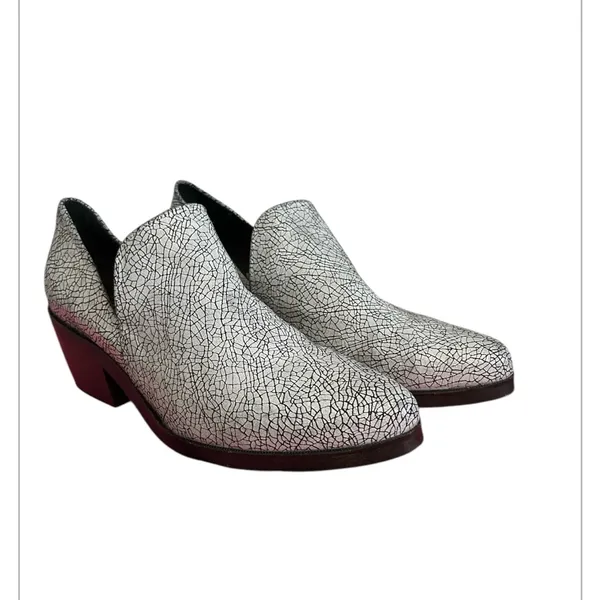 SHELLYS LONDON Women's Crackle‎ Pattern Ankle Boots White Size 8 - Image 7